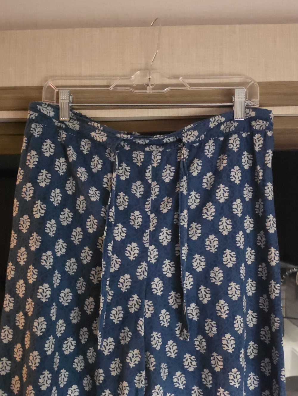 💙WIDE LEG 100% COTTON ADJUSTABLE DRAWSRRING TROUSER PANTS, "MADE IN INDIA" 💙 - Picture 3 of 14